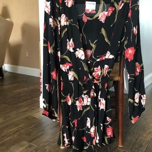 Floral wrap dress